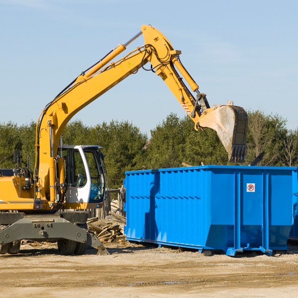 are there any restrictions on where a residential dumpster can be placed in Orange